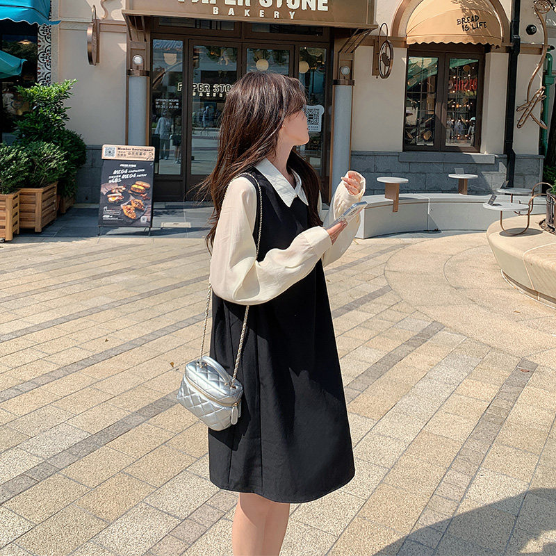 【大货已出！新款】假两件拼接连衣裙165A-8160-P105-K158，女装连衣裙，浙宝157（原165A）