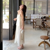 甜美度假风蕾丝拼接吊带连衣裙女夏2025新款超仙洋气显瘦爆款长裙，女装连衣裙，浙宝157（原165A）