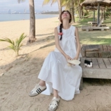 白色温柔系穿搭甜美无袖背心套装女夏季新款森系初恋半身裙两件套，女装套装/套裙，浙宝157（原165A）