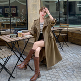 气质英伦风卡其色风衣外套2025秋季新款法式中长版设计感淡人外套，男装风衣，浙宝157（原165A）