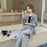 扎染衬衫阔腿裤套装女春秋2025新款松弛感两件套减龄休闲ootd穿搭，女装套装/套裙，浙宝157（原165A）