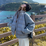 【现货】90白鸭绒针织拼接立领假两件羽绒服157-3309-P295K448，女装羽绒服，浙宝157（原165A）