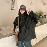 【现货】黑色皮衣外套宽松显瘦夹克157-8601-P145-K198，女装短外套，浙宝157（原165A）