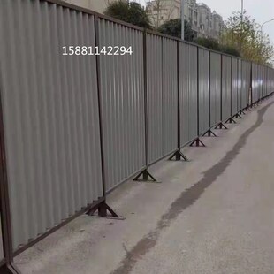 重庆市政工程建筑道路临时仿声屏可移动施工围挡彩钢移动挡板