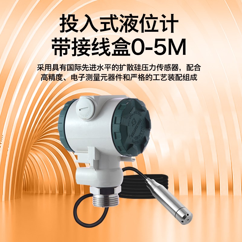 投入式液位计单双法兰探头静压液位变送器水井水位传感器