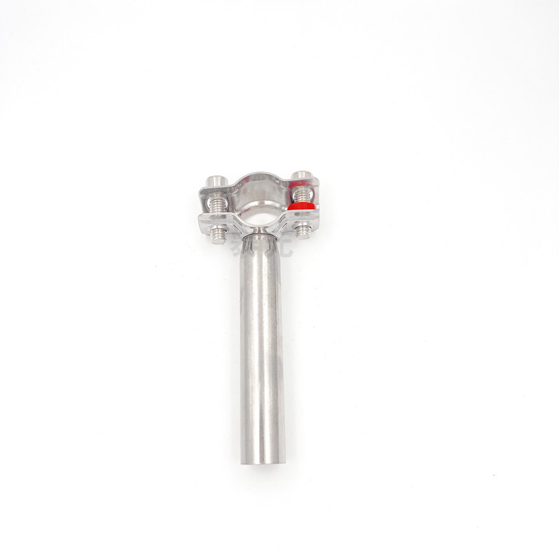 304不锈钢加长管子夹100mm管道固定卡子支架圆管卡扣抱箍水管紧固