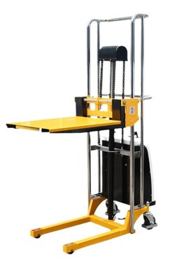 现货供应电动叉车BDDJS100半电动轻便型堆高车轻型自动升降叉车