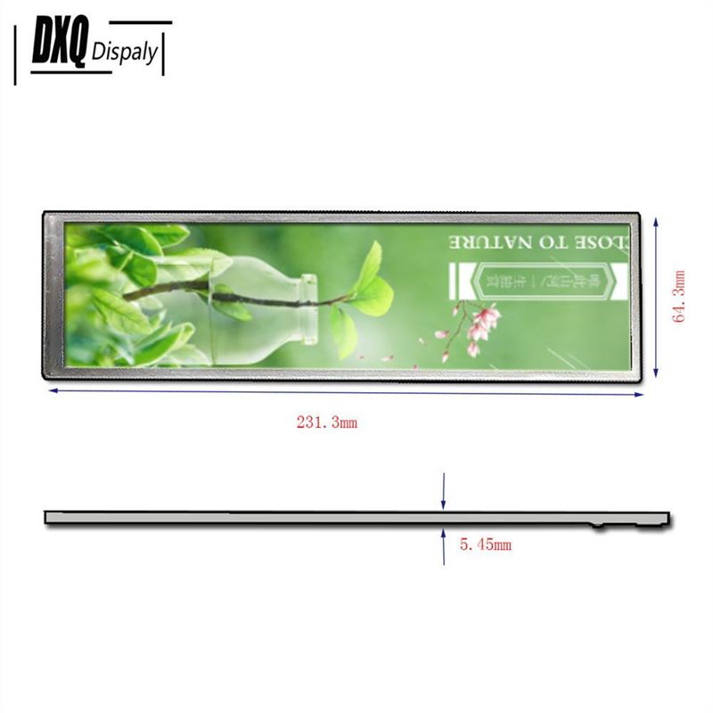 8.8寸1920*480长条形液晶显示屏加驱动u板一套MIPI HQSD088IPW1-B