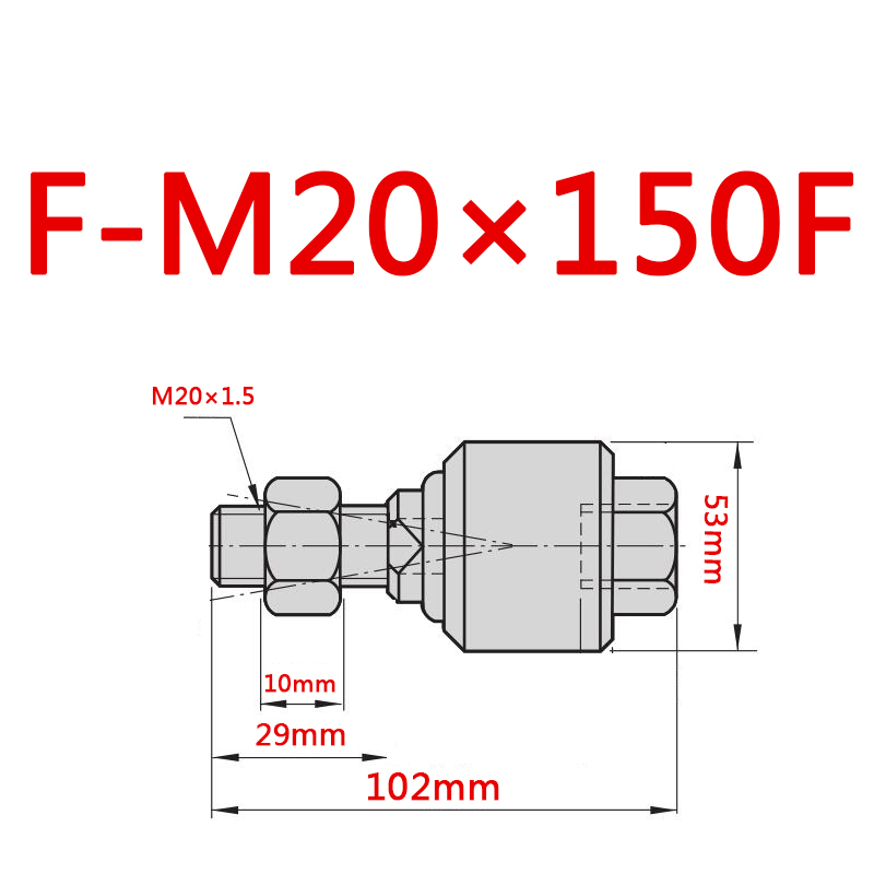 气缸活塞杆活动浮动接头F-M22X150F/M26/M27X200F/M30/M36X200F