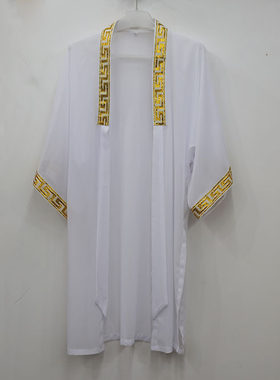 回字武当外袍道士服装太极服八卦衣经衣法衣包边长道袍黑色披纱