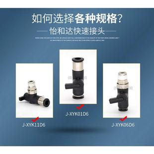 XYK01 怡合达气动球阀气管快速接头手动外丝阀门开关放气阀J