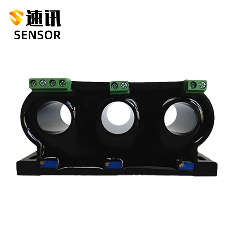三相交流电流变送器穿孔AC0-5A 20A 30A 50A 100A转4-20mA0-10V5V