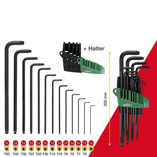 德国wiha威汉梅花内六角扳手进口366星型六角米字加长L型高强度