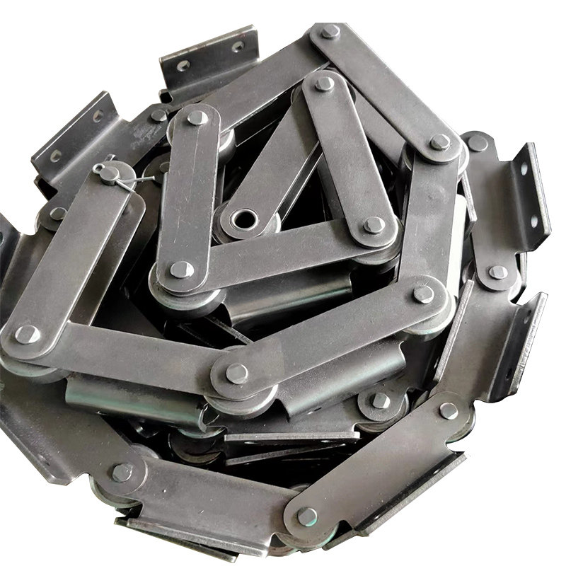 大节距链条152.4节距重型工业传动链条带耳弯板双节距滚子输送链