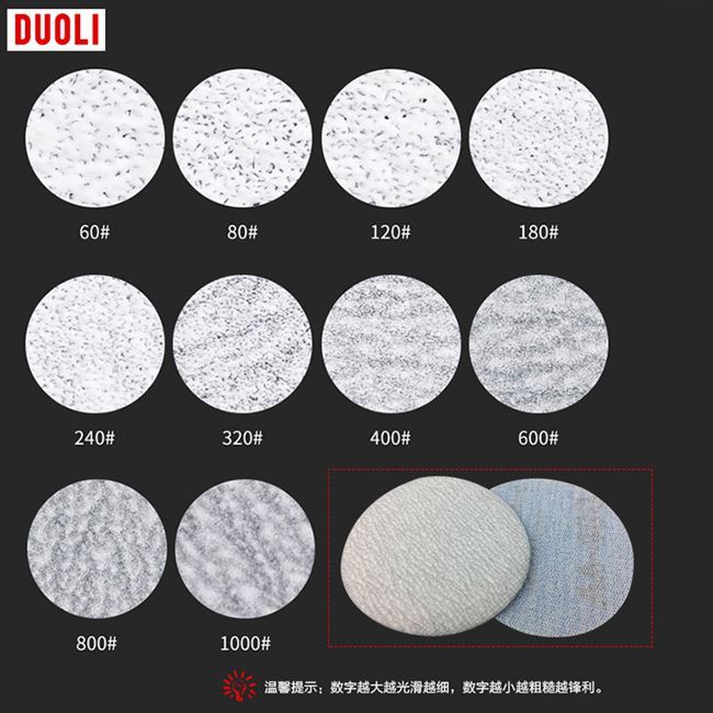 现货4寸5寸植绒砂纸打磨片抛光片墙面背绒自粘圆盘干磨砂纸拉绒磨