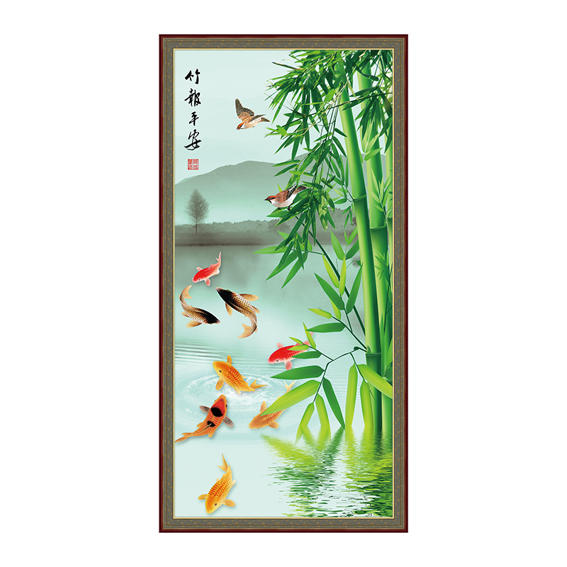 客厅玄关自粘墙贴贴画墙面装饰画贴纸防水壁画挂画画芯油画布定制
