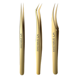 睫毛镊子嫁接专用贴假睫毛夹子高精密金羽夹美睫师开花分毛专业用