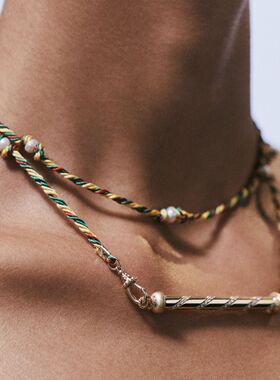 英国george melis文艺塔罗牌锥形吊坠彩色项链男生保色