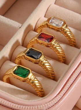 英国george melisins防水黑色白色绿色小众设计感轻奢纹理锆石