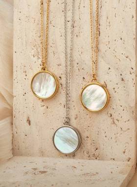 英国George Melis钛钢保色经典款宠物狗狗猫猫相册项链简约纪念