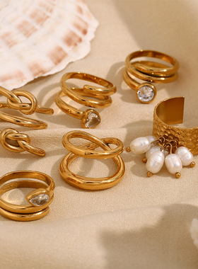 英国george melis欧美时尚气质复古百搭手饰镀18k金多层高级蛇头