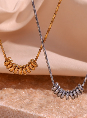 英国george melis欧美时尚简约个性小众项坠镀18k金豆子碎银吊坠