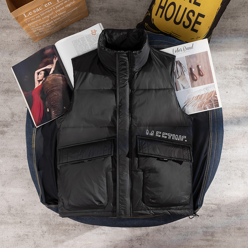 潮牌羽绒马甲男士秋冬羽绒服外套
