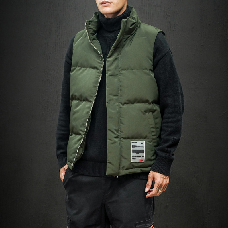 秋冬季羽绒棉情侣加厚保暖背心