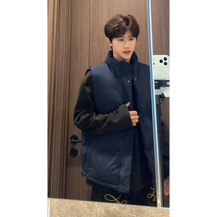 重磅冬季新款厚实保暖马甲外套男女纯色宽松厚实休闲百搭无袖棉衣