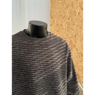 韩版复古条纹圆领长袖男宽松套头氛围感无帽短款卫衣学院风外套