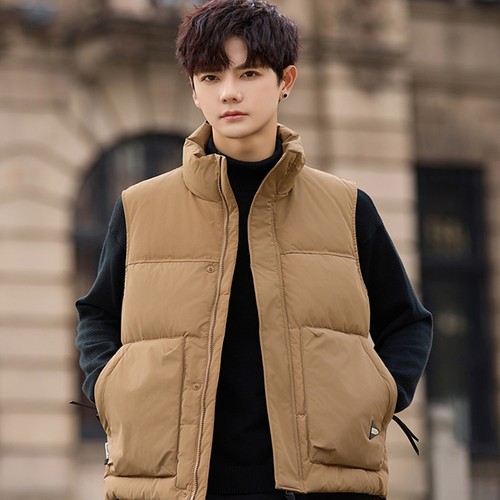 潮流ins港风男外穿坎肩羽绒马甲