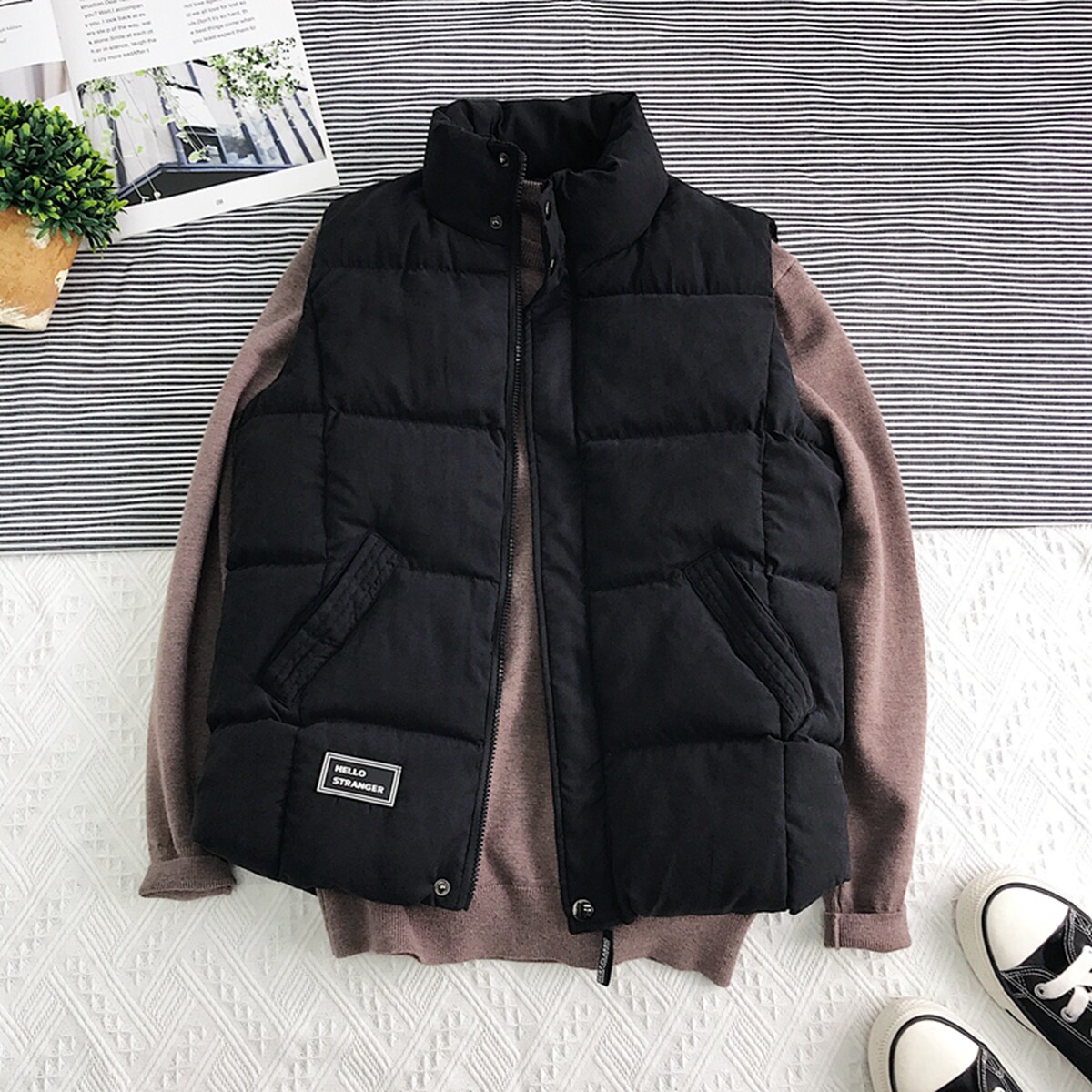 男士马甲秋冬加大码韩版潮流羽绒棉坎肩修身保暖背心马夹情侣外套