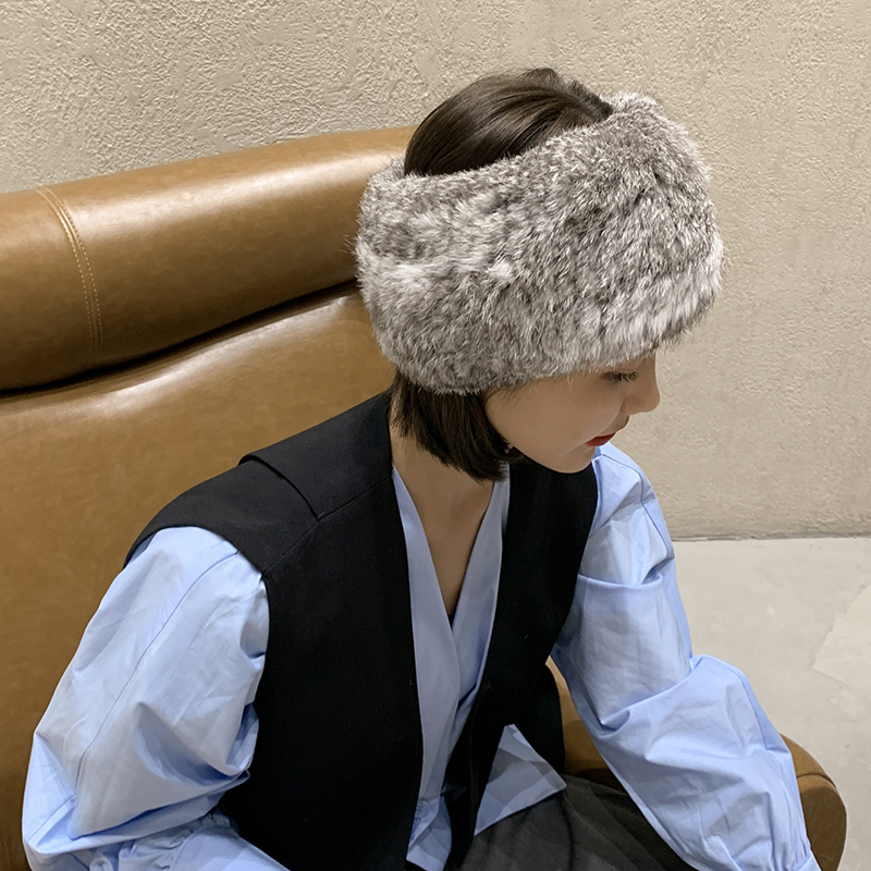 超仙！皮草毛绒发带旅拍雪地帽