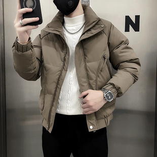 美式加厚棉衣男秋冬季外套潮牌修身棉衣服高级感男士冬装短款棉袄