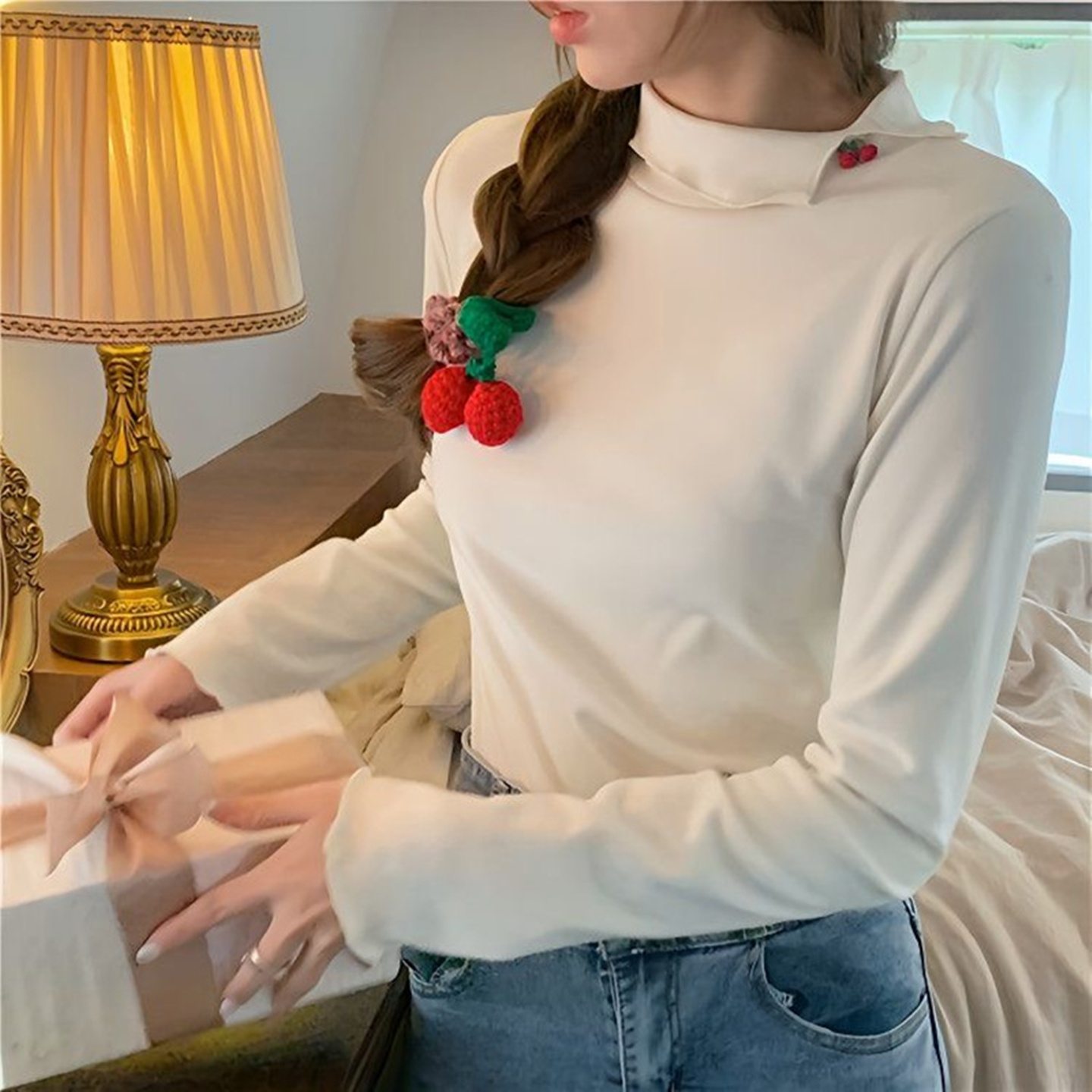 德绒打底衫女长袖t恤内搭上衣服