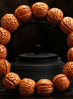 天然野生核桃手串桃胡脑