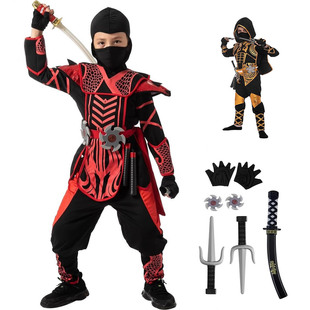 万圣节儿童服装日本动漫武士火影忍者服男孩cosplay角色扮演出服