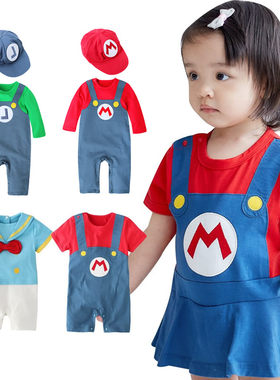 婴儿连体哈衣衣爬服搞笑全棉