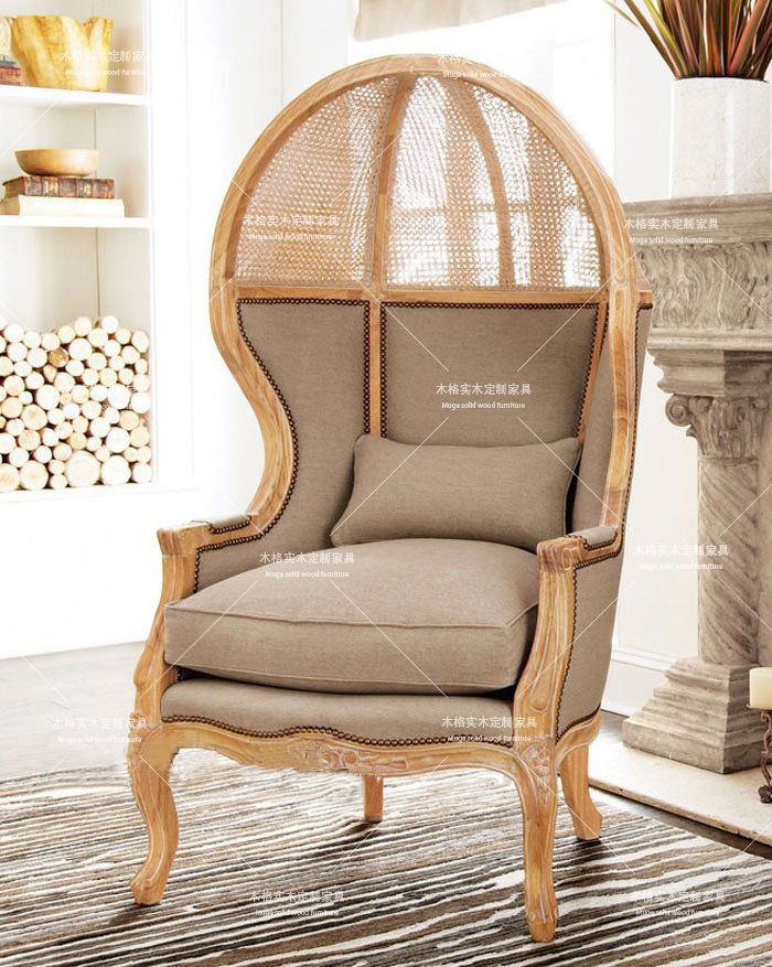 美式田园风藤艺太空椅民宿高背沙发椅新古典蛋壳鸟笼椅休闲椅书椅|ruв категории жилой мебели, места категории, Председатель класса, диван - от Buy2taobao.com для оказания профессиональной услуги покупки агента Taobao