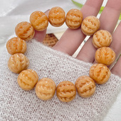 天然风化菩提手串精工雕刻京八棱男士 菩提子佛珠文玩盘玩手链