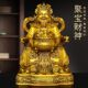 黄铜财神摆件聚宝盆文财神店铺开业送礼元 宝财神爷范蠡像家用供奉