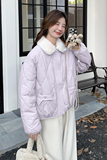 8815kp175k258紫色羽绒棉服女冬季2025新款韩版宽松面包服外套，女装棉衣/棉服，丽人依阁