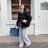 现货25607kp325k478撞色拼接羽，女装羽绒服，丽人依阁