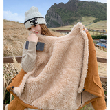 现货8821kp195k288麂皮绒2025新款小个子冬季加绒加厚羊羔毛外套，女装派克服，丽人依阁