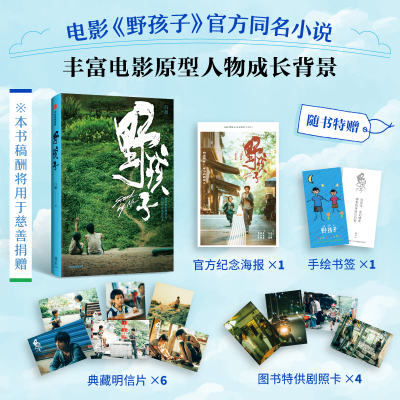 【随书特赠纪念海报+明信片+剧卡】野孩子 官方同名小说 源自“流浪兄弟”真实事件、聚焦“社会困境儿童”，诠释爱与陪伴的意义