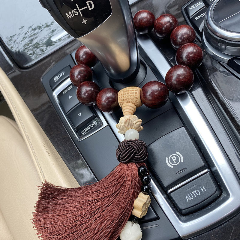 紫檀汽车档位珠车载挂件佛珠紫檀佛珠男女保平安档把装饰