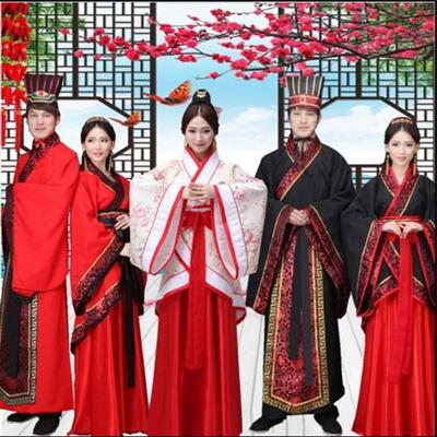 中式汉服婚服中国风嫁衣情侣装红色古装霸气古风男青年改良婚礼服