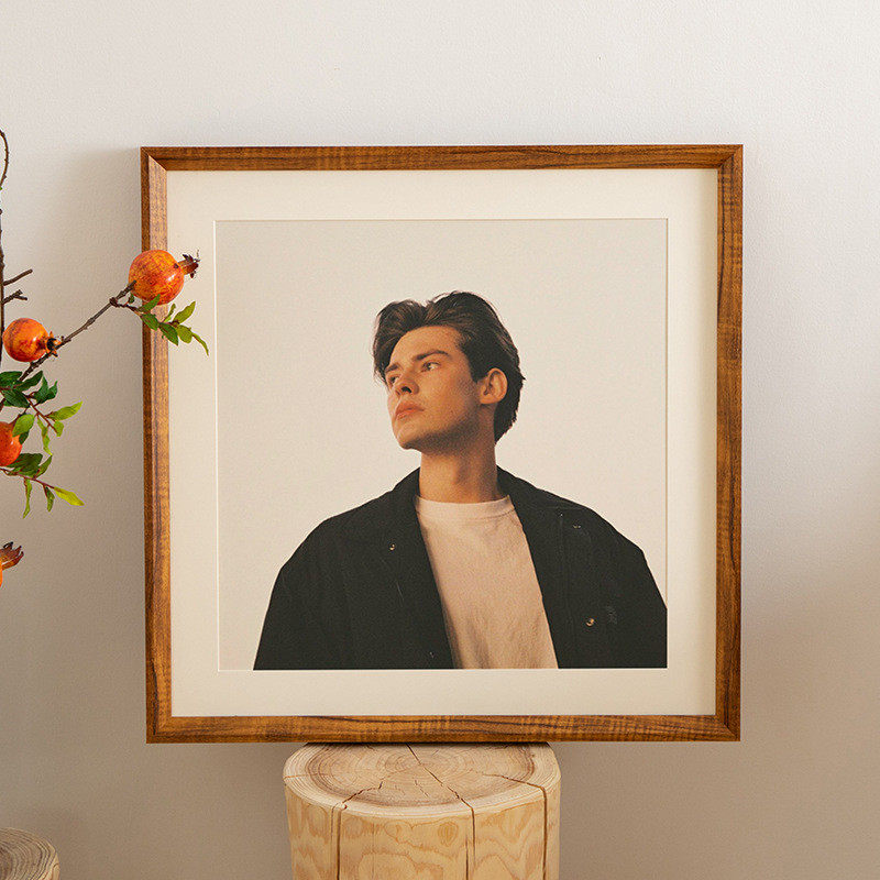 简约实木大相框挂墙36 20 24寸43海报框装裱画框框架拼图框