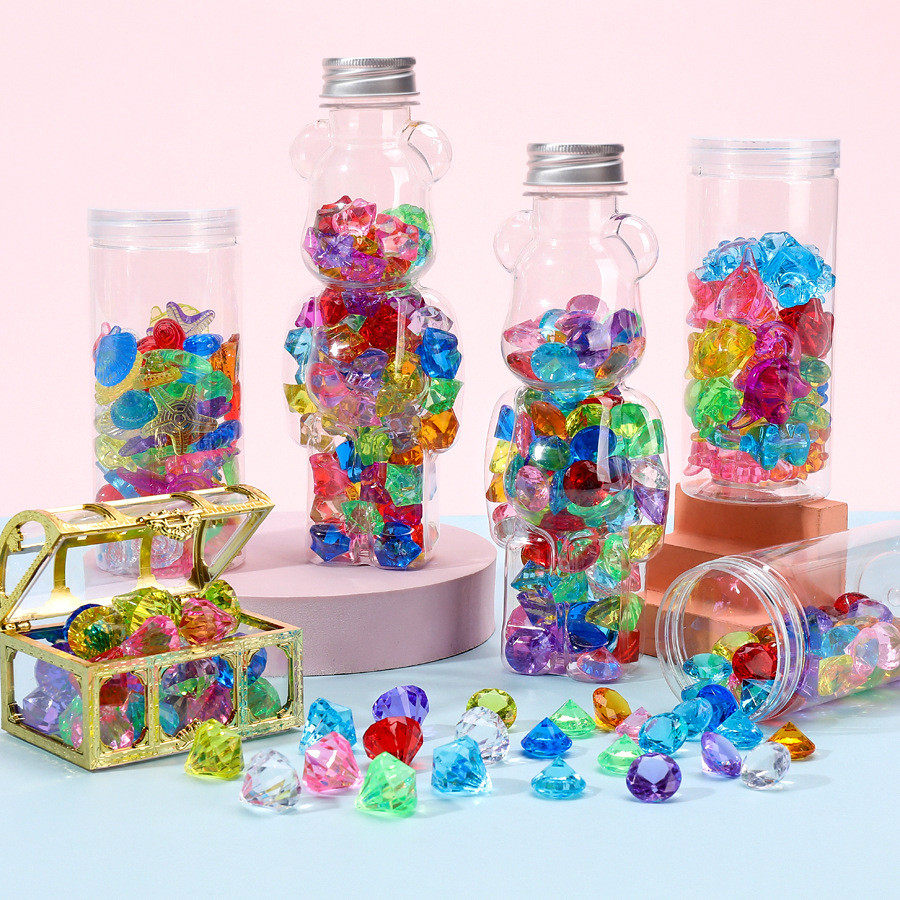 亚克力仿真宝石儿童玩具水晶石钻石游乐场幼儿园奖品罐装塑料宝石