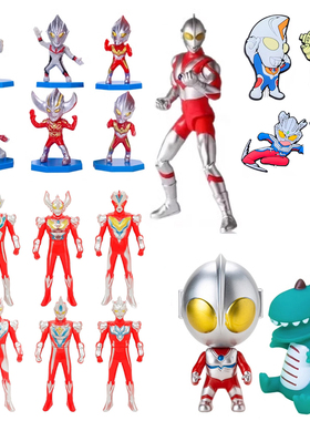 卡通英雄超人打怪兽蛋糕装饰摆件儿童男孩女孩派对主题烘焙插件